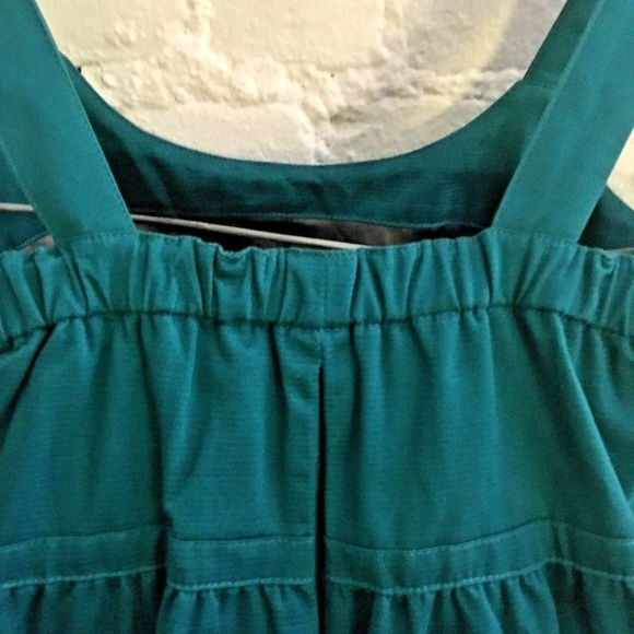 ANTHROPOLOGIE TULLE TEAL MOD DRESS PINAFORE NWT L - Picture 7 of 8